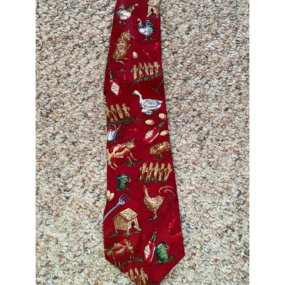 Tobasco Hot Sauce Farm Tie
